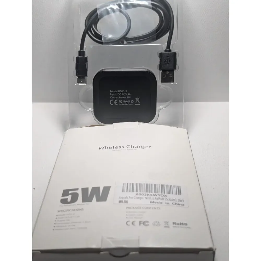 Wireless Charger 5W Charging Pad Black USB C New In Box